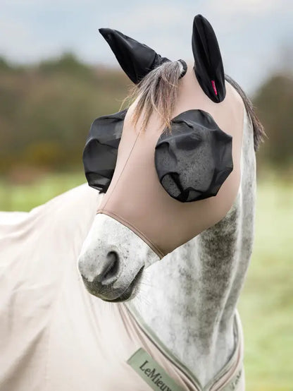 LEMIEUX Bug Relief Half Mask Walnut for Horses | Fly Mask for Equine Insect Protection