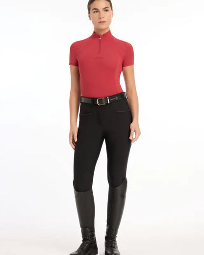 LEMIEUX Mia Mesh Red Short Sleeve Base Layer - Equestrian Riding Top