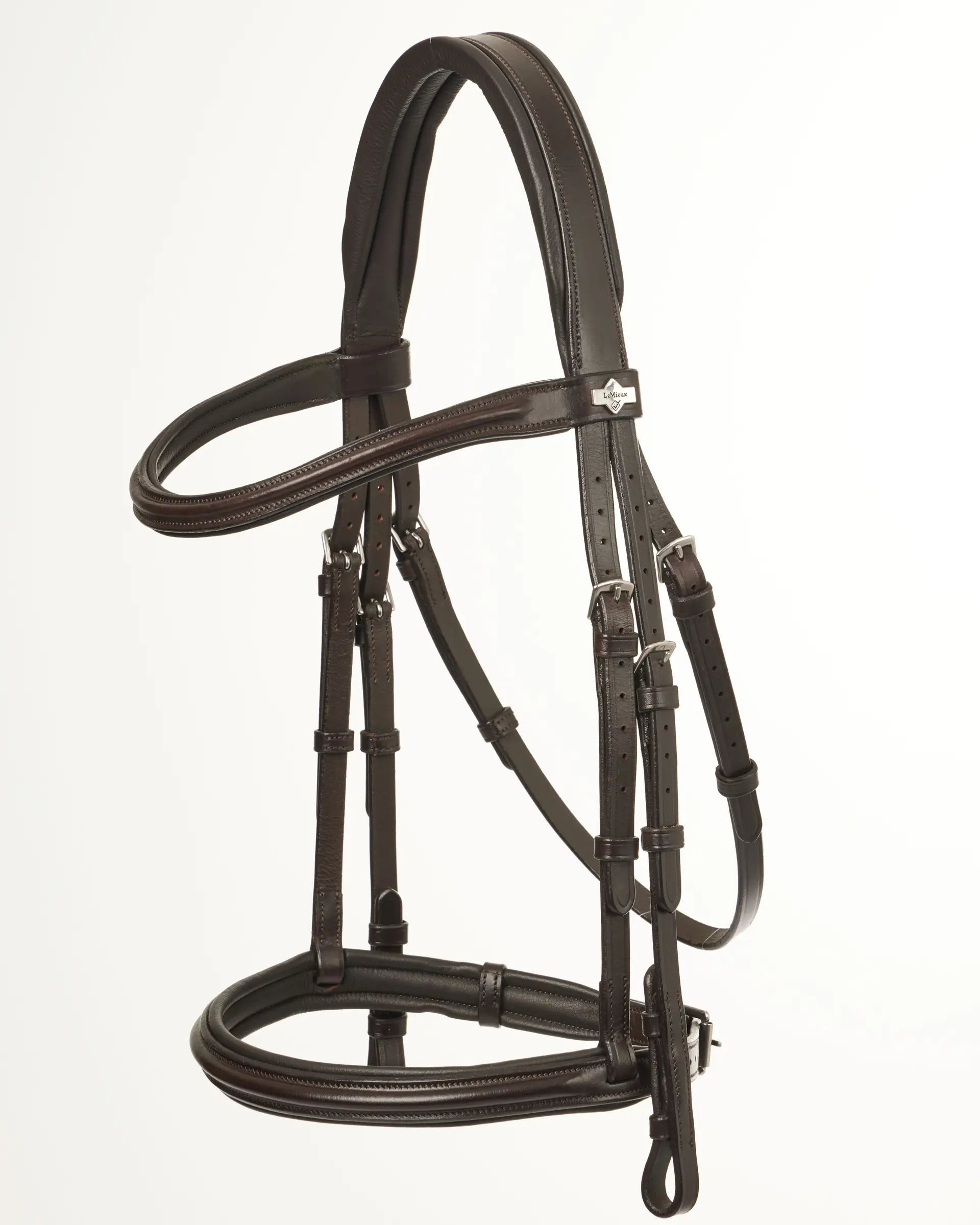 LeMieux Arika Cavesson Bridle Brown/Silver