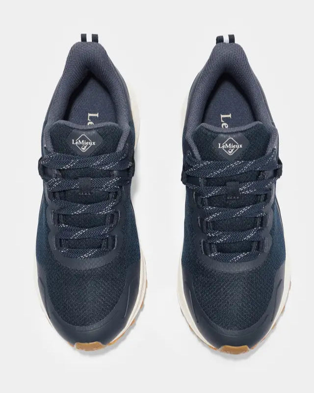 Lemieux Trax Waterproof Trainer Navy: Durable all-weather equestrian footwear.