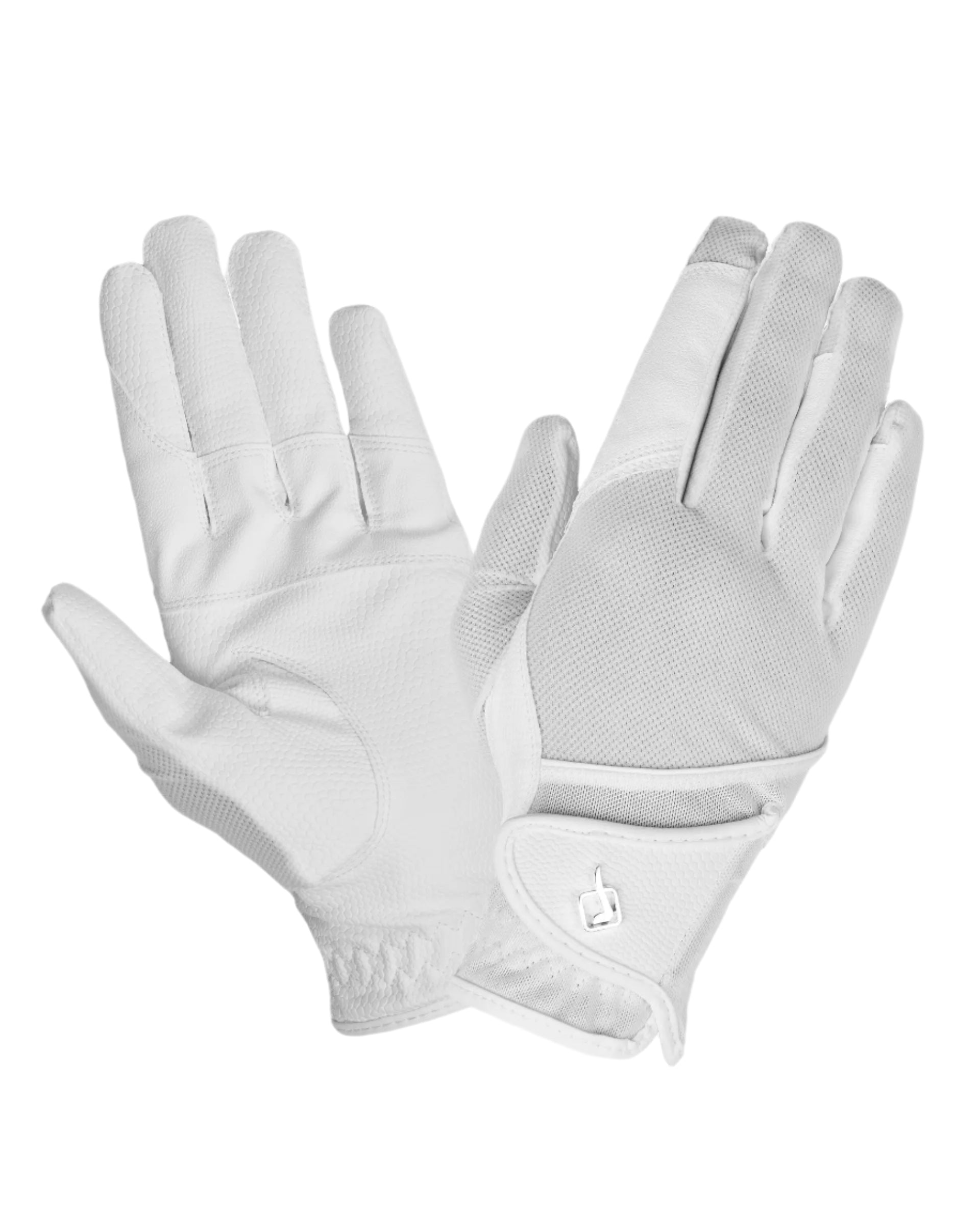Lemieux Pro Mesh White Riding Gloves - Lightweight, Breathable Summer Horse Riding Gloves at Equiflair!