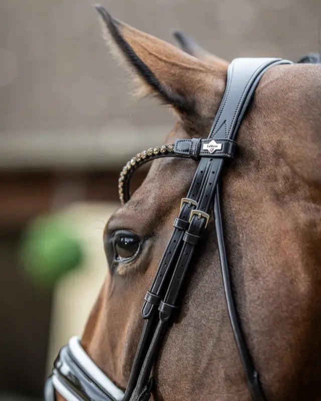 LeMieux Kudos Patent Dressage Bridle Brown/White