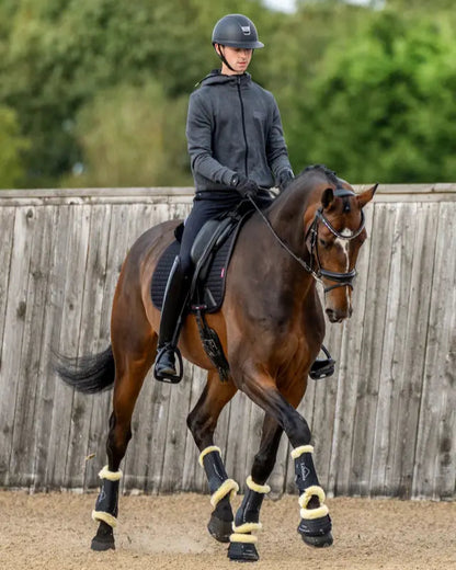 LeMieux Motionflex Dressage Boot with Fleece Edge Black/Natural