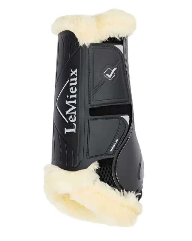 LeMieux Motionflex Dressage Boot with Fleece Edge Black/Natural