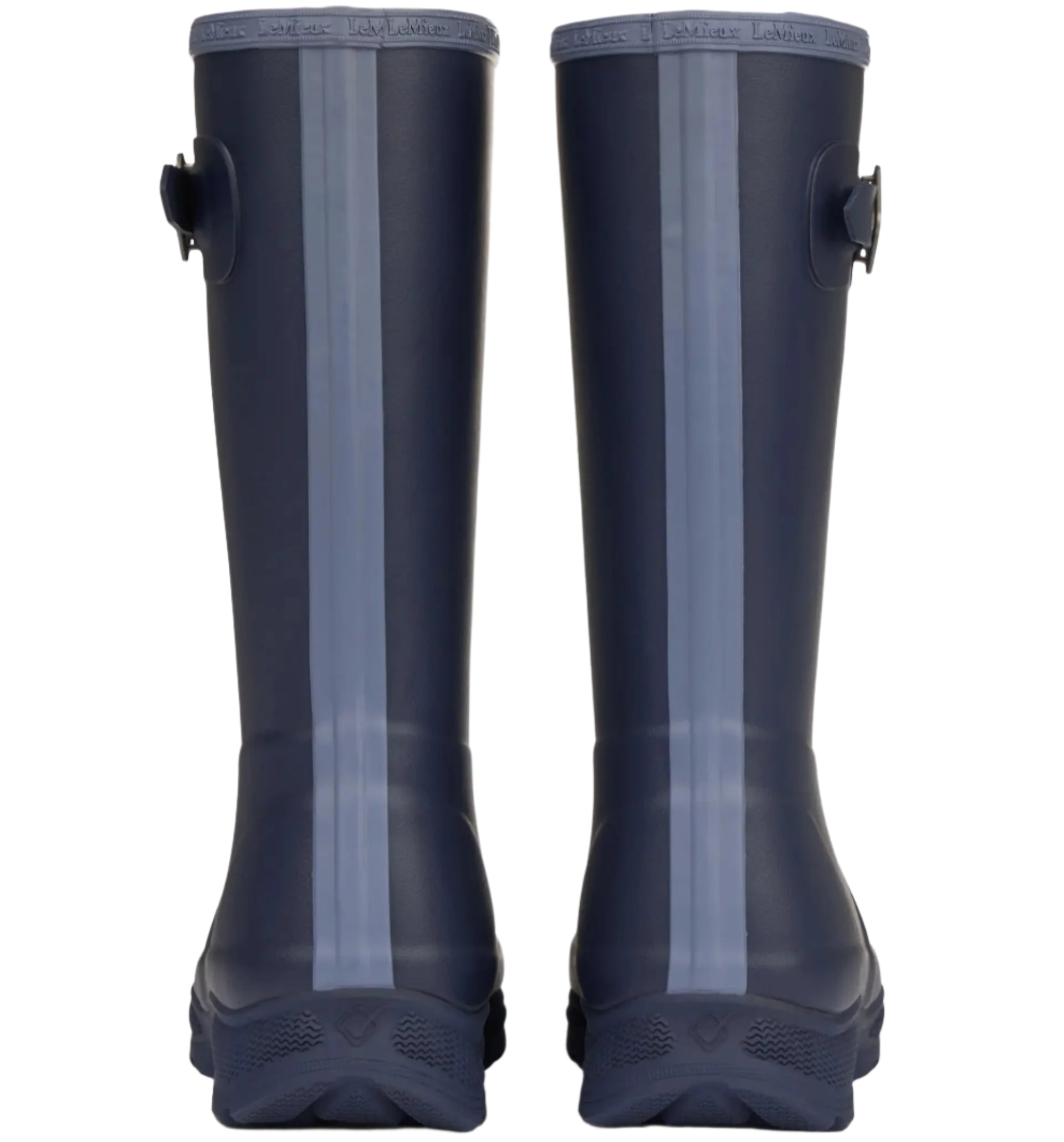 Lemieux Young Rider Navy Wellies: Waterproof Kids Riding Boots with Adjustable Calf - Perfect for Farm & Stable Work!