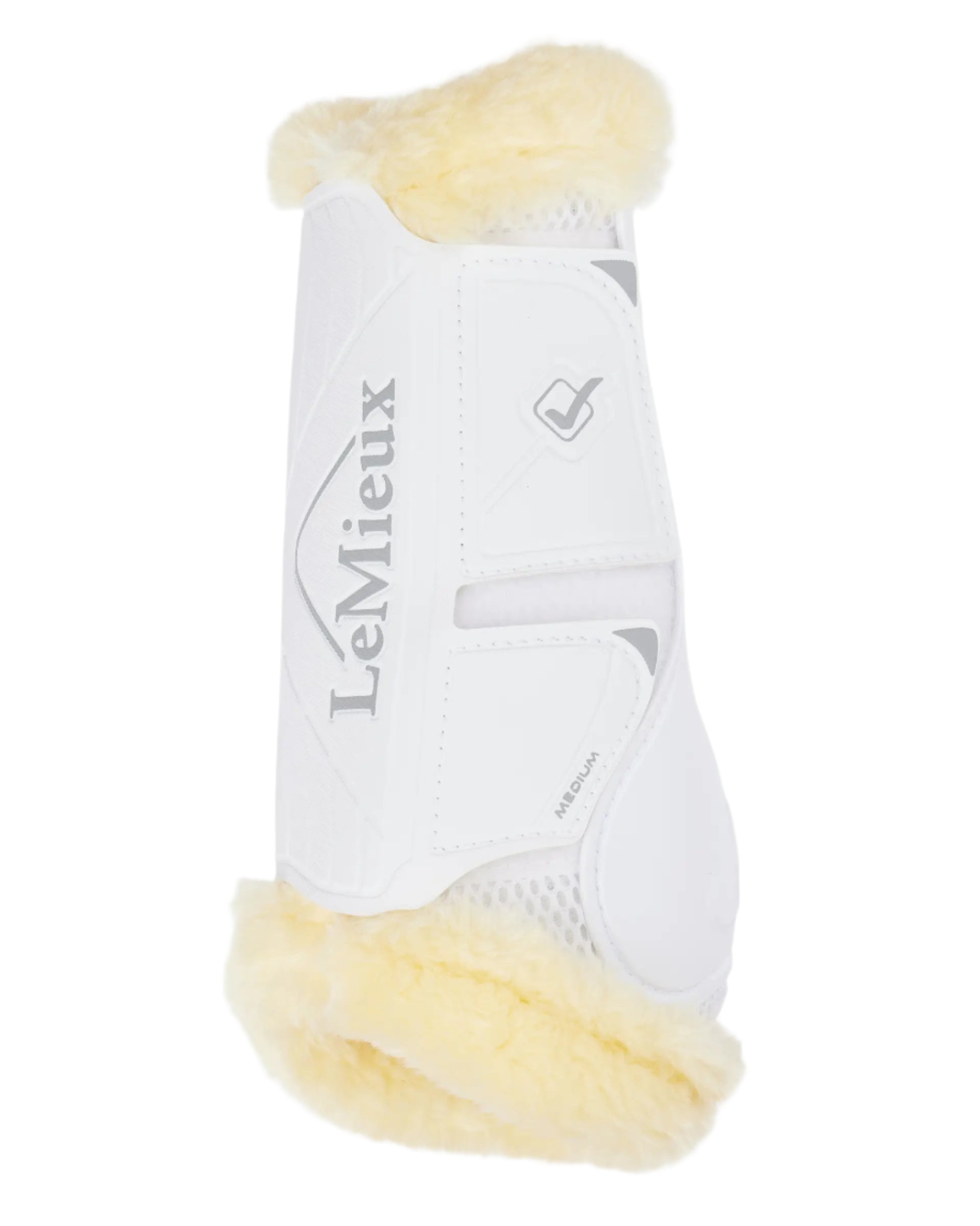 LeMieux Motionflex Dressage Boot with Fleece Edge White/Natural