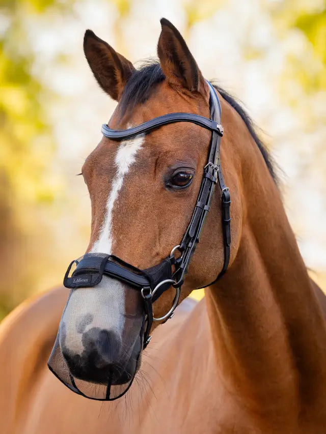 LeMieux Comfort Shield Drop Nose Filter - Black - Dust Protection for Horses - Competition Legal