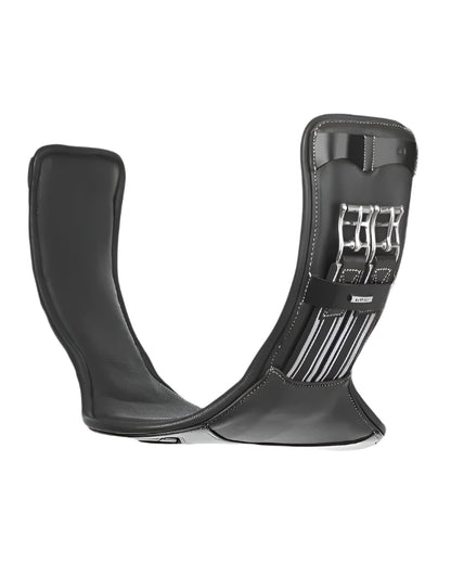 LE MIEUX ARIKA Black Stud Girth - Contoured Leather Girth for Horse Riding - Equiflair