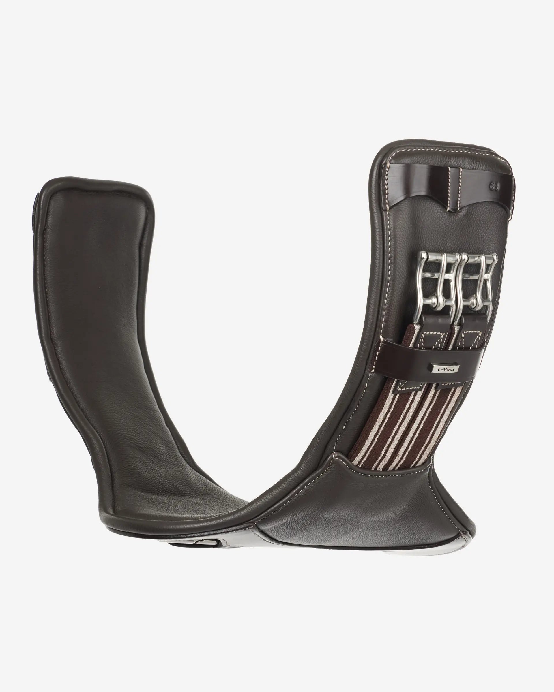 LeMieux Arika Contoured Short Stud Girth Brown