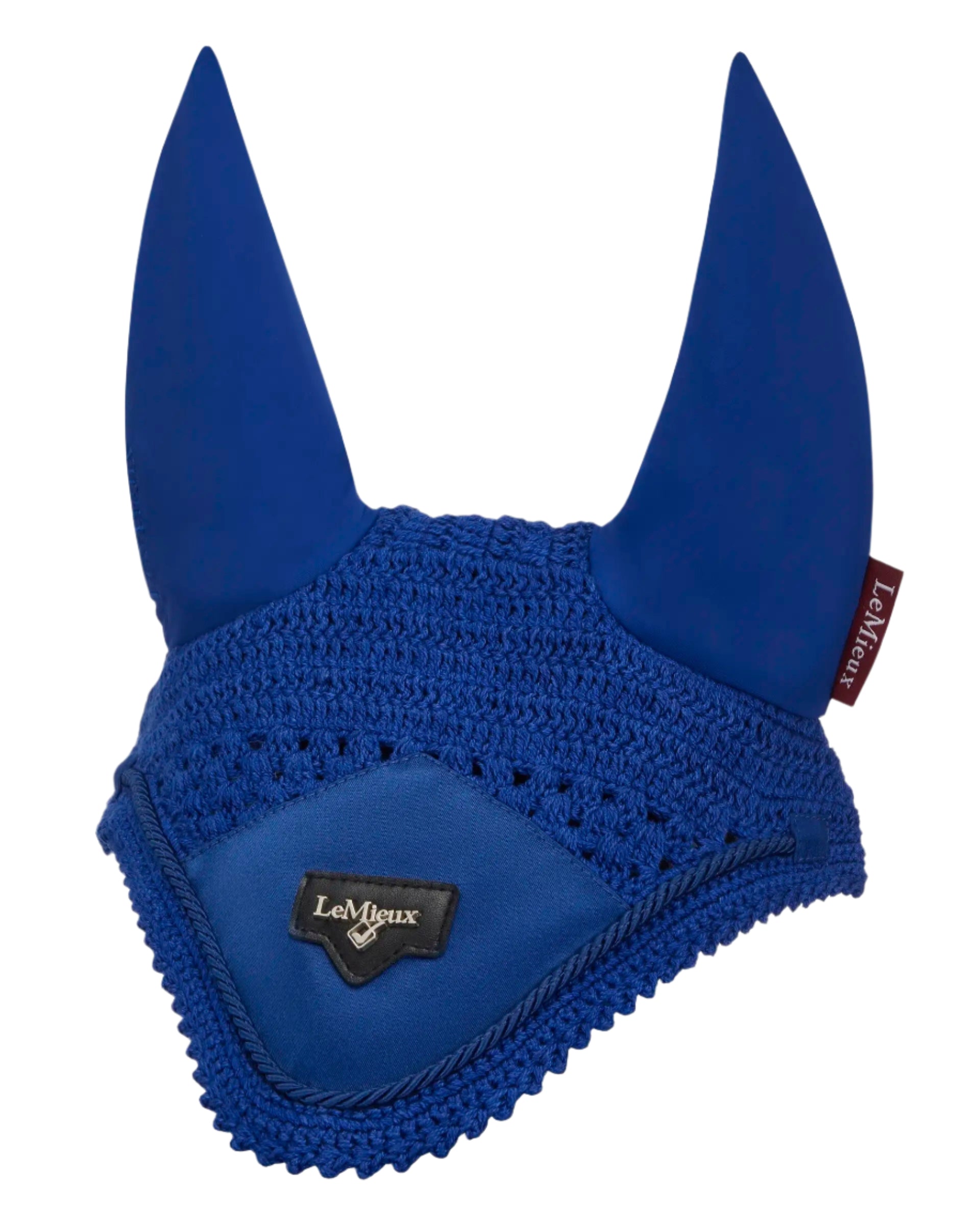 LeMieux Loire Fly Hood Benetton Blue - Equestrian Horse Ear Net for Fly Protection & Style