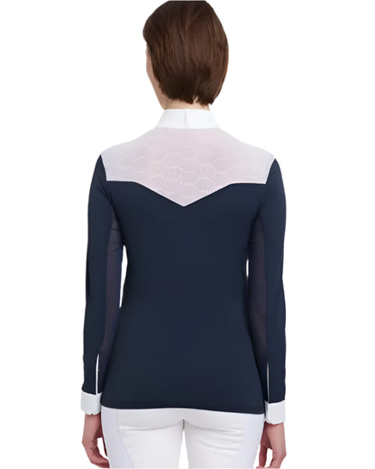 LE MIEUX EMILY Long Sleeve NAVY Show Shirt for Equestrian Competition | Breathable and Stylish
