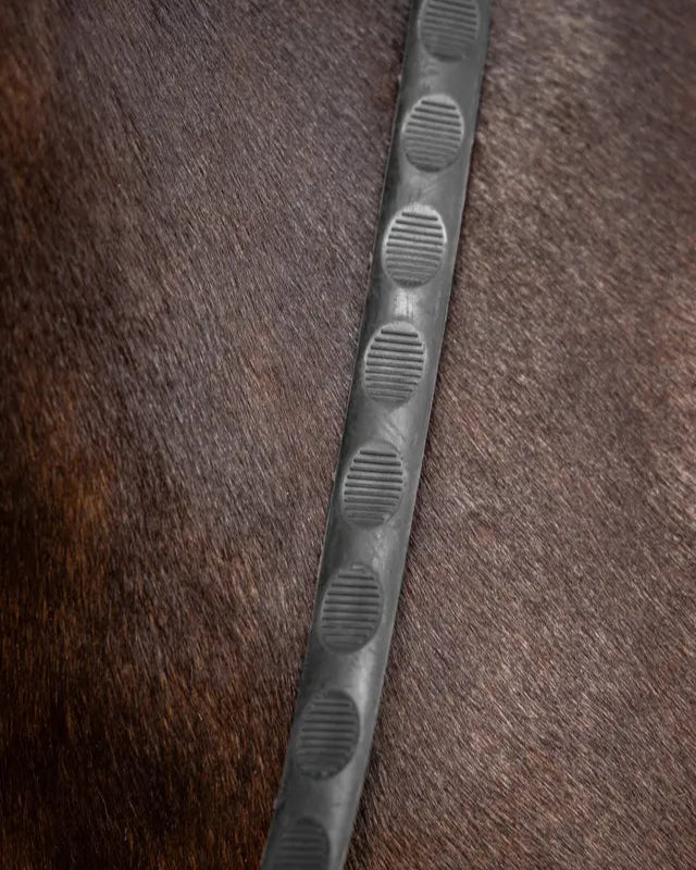 LeMieux Magna Grip Rubber Reins Black/ Silver