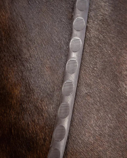 LeMieux Magna Grip Rubber Reins Brown/ Brass