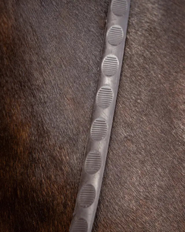 LeMieux Magna Grip Rubber Reins Brown/ Brass