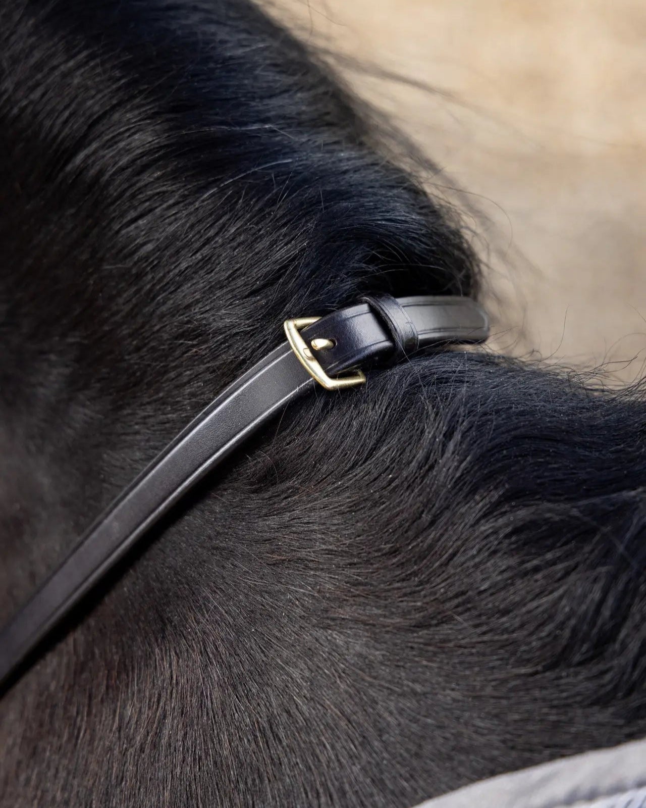 LeMieux Magna Grip Rubber Reins Brown/ Brass