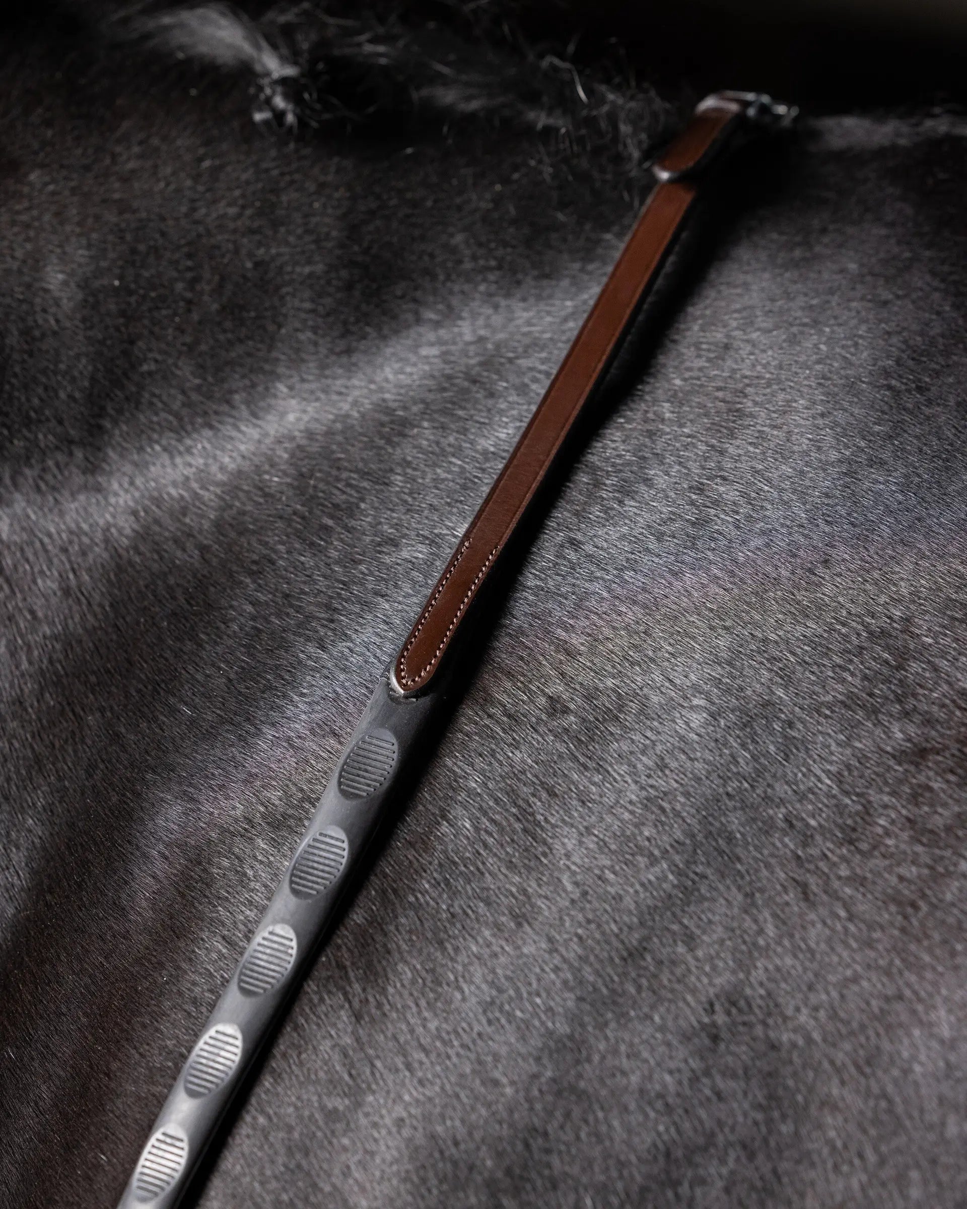 LeMieux Magna Grip Rubber Reins Havana/ Silver