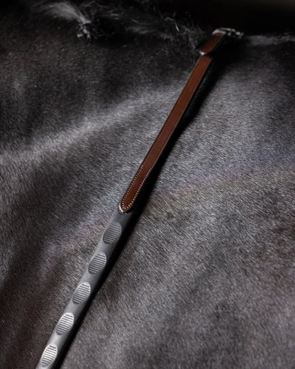 LeMieux Magna Grip Rubber Reins Havana/ Silver