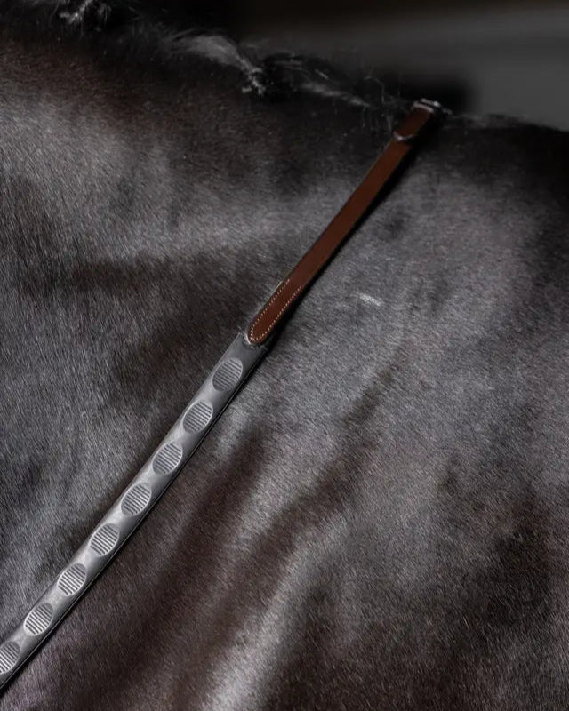 LeMieux LeMieux Magna Grip Rubber Reins Havana/ Brass