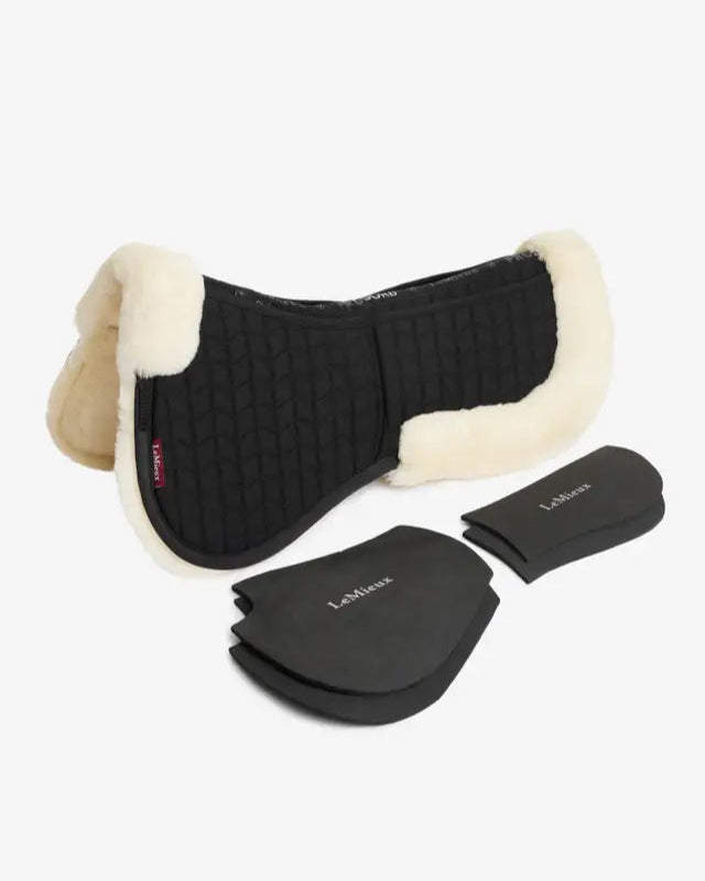 LeMieux Merino+ ProSorb 2 Pocket Half Pad Black/Natural