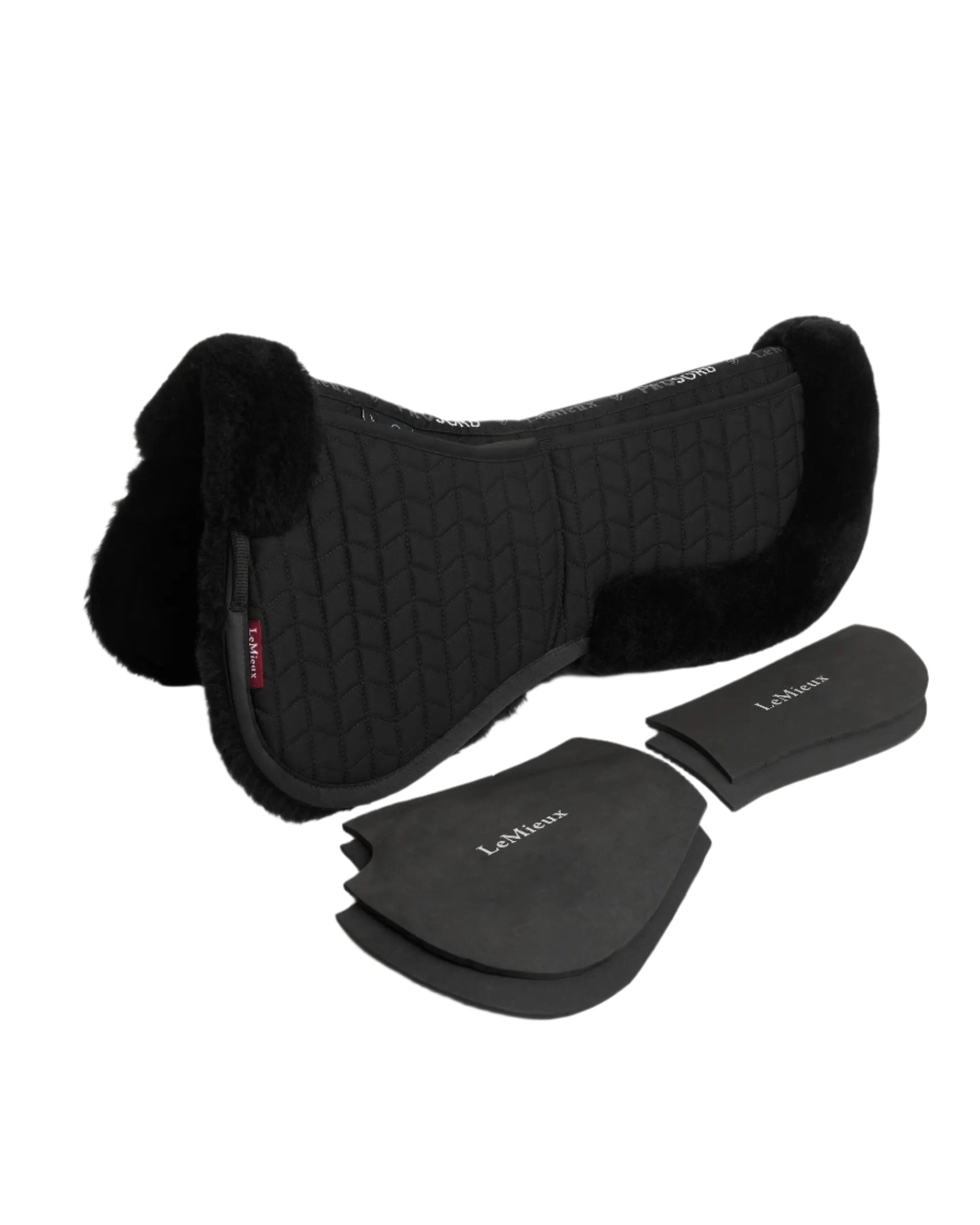 LeMieux Merino+ ProSorb 2 Pocket Half Pad Black/Black