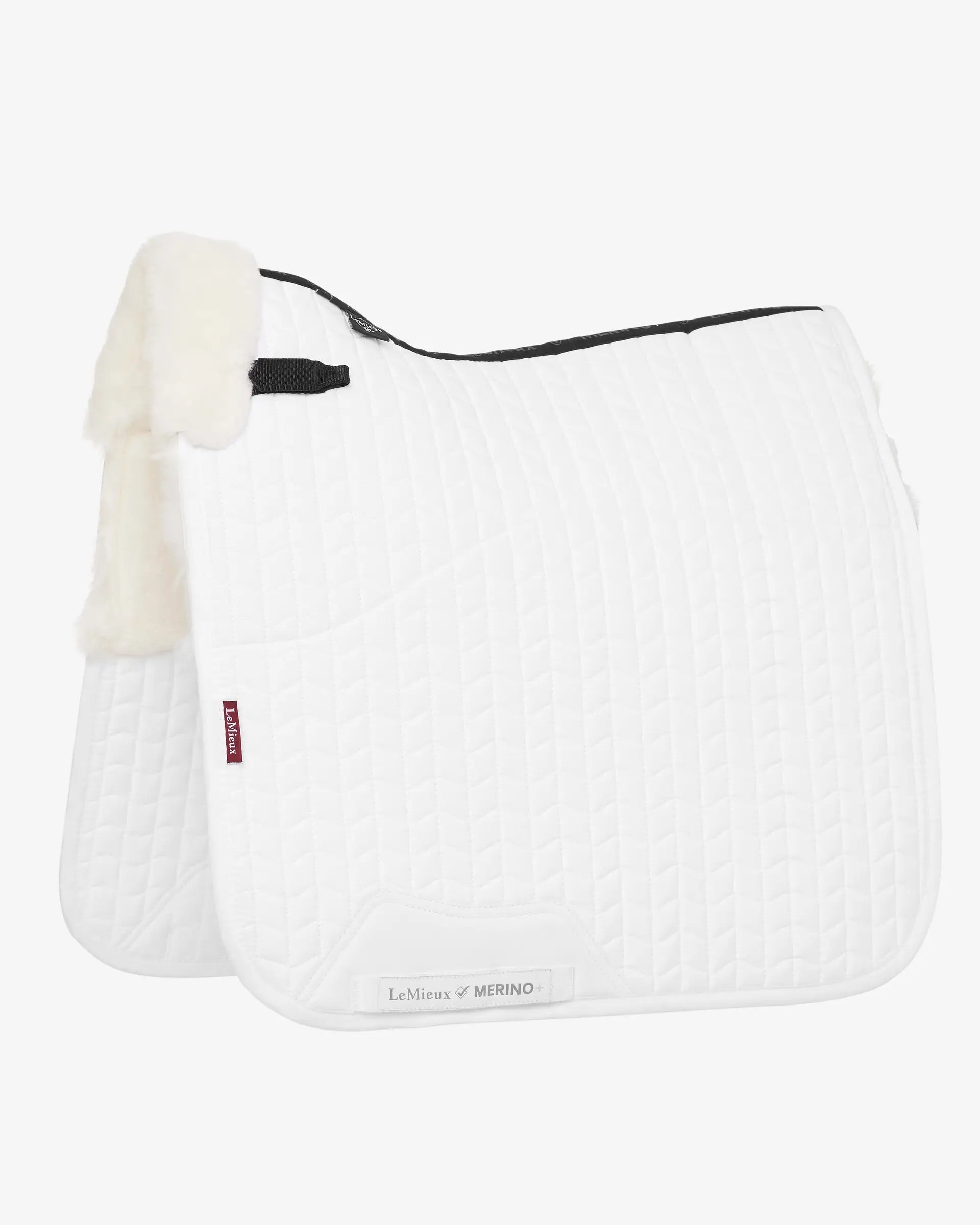 LeMieux Merino+ Half Lined Dressage Square White/White