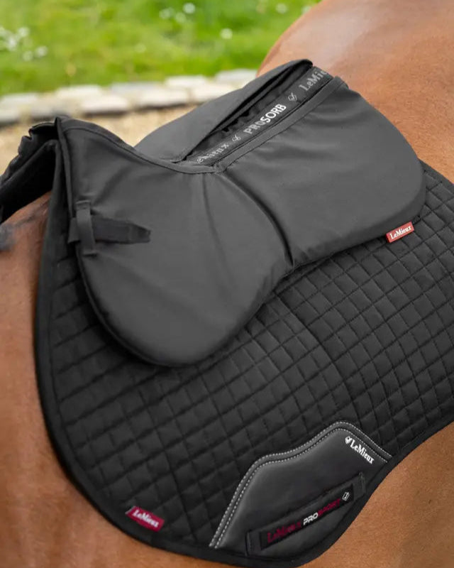 LeMieux ProSorb Plain 2 Pocket Half Pad Black