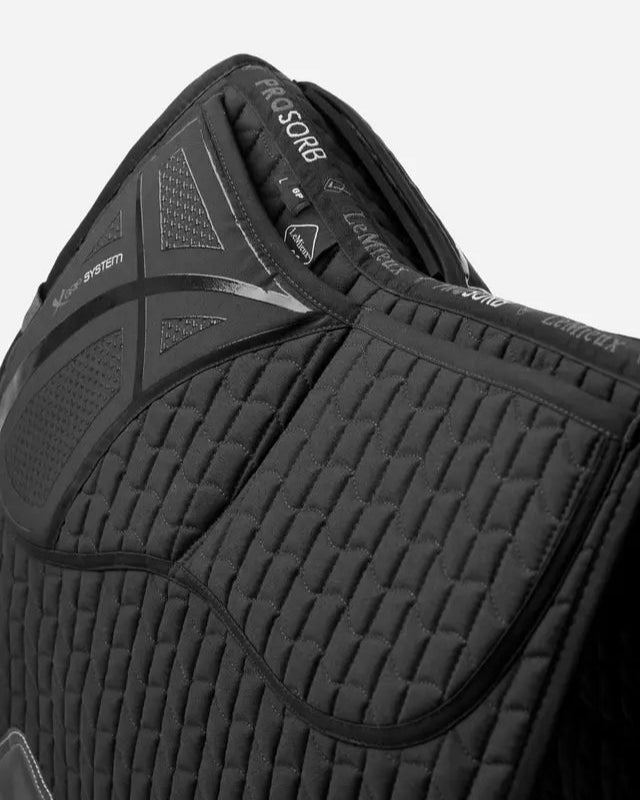 LeMieux ProSorb Black GP Square Saddle Pad - Comfortable Horseback Riding Equipment for Equestrian Performance