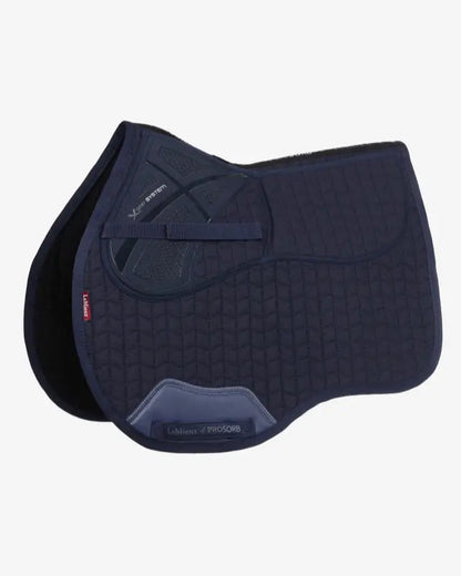 LeMieux ProSorb Navy GP Square Saddle Pad with X-Grip System, Foam Shims - Equiflair