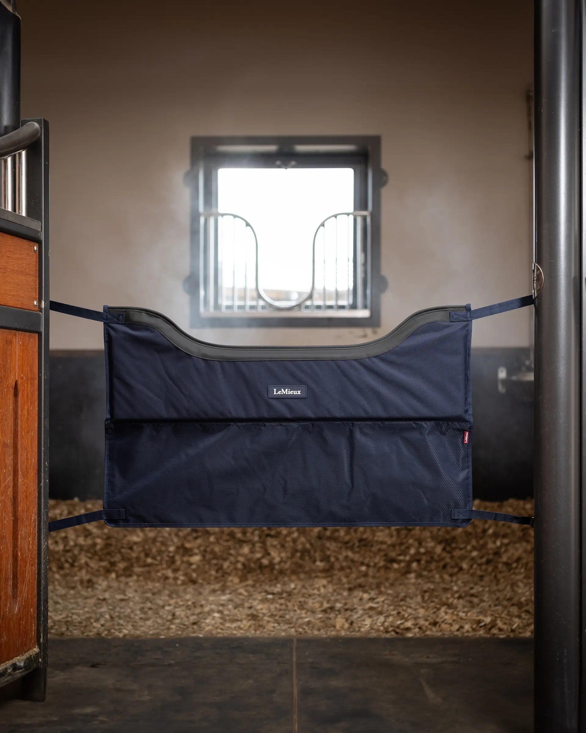 LEMIEUX Stable Guard Navy: Equestrian Stall Ventilation and Protection by Equiflair