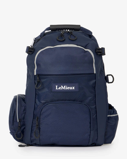 LeMieux Pro Rucksack Navy: Equestrian Backpack for Riding Hats & Gear | Durable, Water Repellent Base