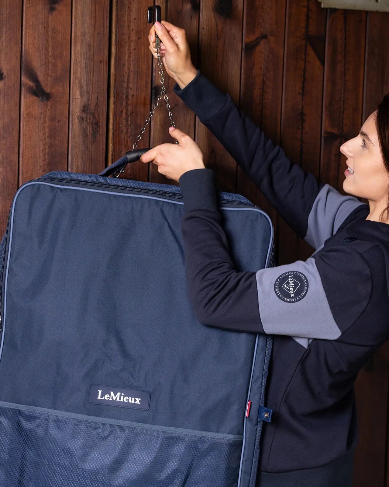 LEMIEUX TWIN BRIDLE BAG NAVY - Horse Riding Equestrian Bridle Storage & Carrier Bag