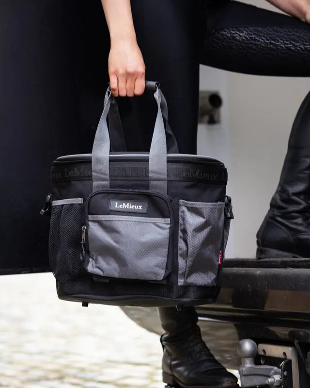 LeMieux Grooming Bag - Black Equestrian Tote Bag for Horse Riding Supplies & Accessories