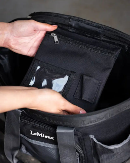 LeMieux Grooming Bag - Black - Equestrian Gear Storage - Organized Pockets