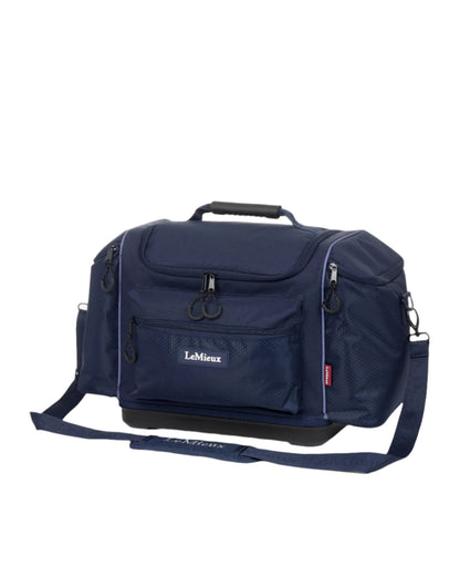 LeMieux Grooming Kit Pro - Navy Equestrian Grooming Organizer Bag with Adjustable Dividers, Shoulder Strap. Equiflair