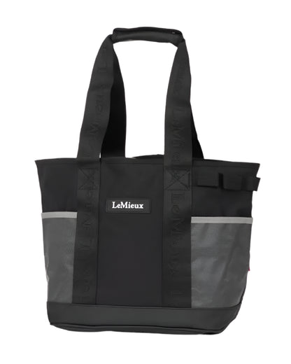 LEMIEUX Grooming Tote Black - Easy Access Grooming Bag for On the Yard or Travel - Durable Wipe-Clean Fabric Tote Bag