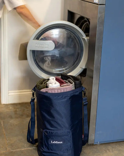 Lemieux Carry All Backpack Navy by Equiflair Saddlery - Laundry Bag, Equestrian Gear, Water Resistant, Large Capacity