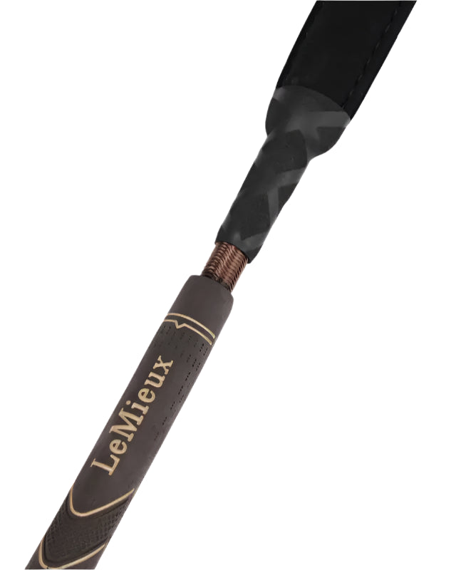 LEMIEUX Grip-Tek Junior Baton Black: Equestrian Riding Whip for Young Riders - Non-Slip Grip