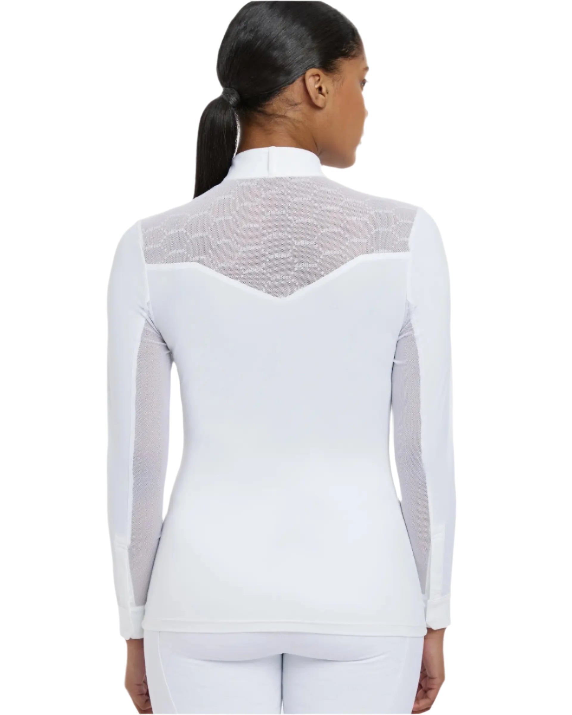 LeMieux Emily White Long Sleeve Show Shirt - Performance Equestrian Apparel