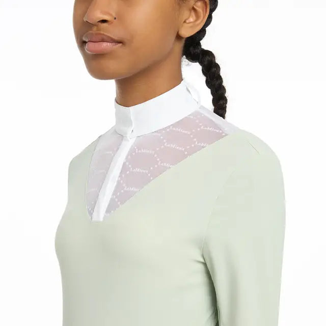 LEMIEUX Young Rider Eva Pistachio Long Sleeve Show Shirt - Performance Apparel for Equestrian Competitions