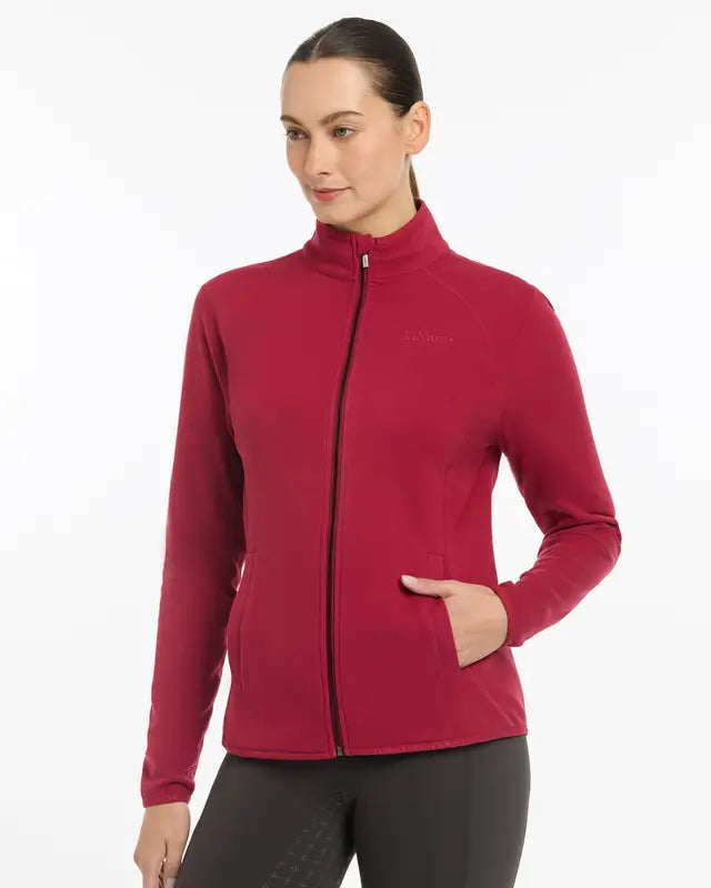 LEMIEUX Faye Fleece Zip Through Ember - Women's Riding Fleece Jacket, Full Zip, Microfleece