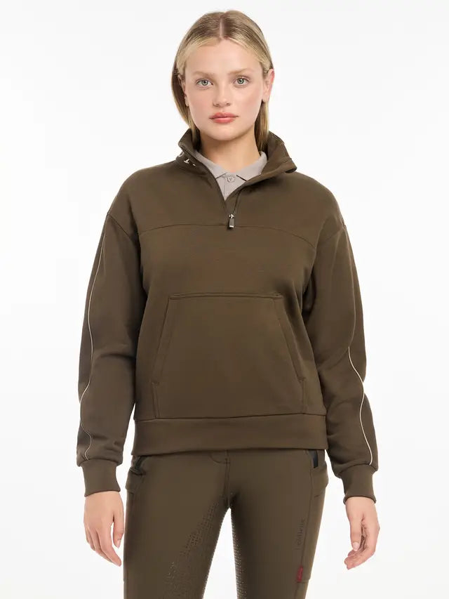 LeMieux Kali Quarter Zip Sweatshirt in Alpine color for women. Stylish and comfortable equestrian clothing.