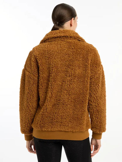 Lemieux Tara Teddy Fleece Ginger Back View | Women's Cozy Jacket | Equiflair - 8
