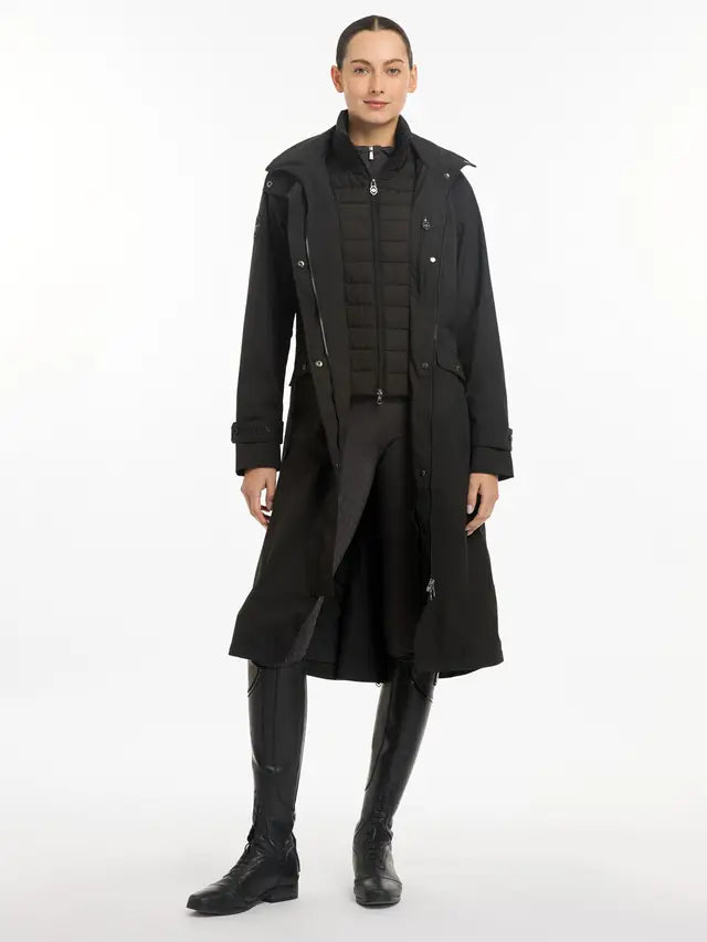 Lemieux Amelie Waterproof Riding Coat - Black Women's Equestrian Winter Coat