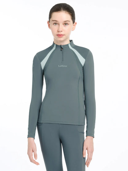 LeMieux Young Rider Mia Mesh Base Layer Petrol