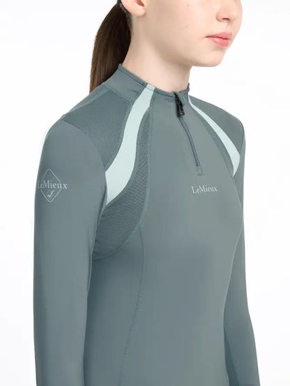 LeMieux Young Rider Mia Mesh Base Layer Petrol