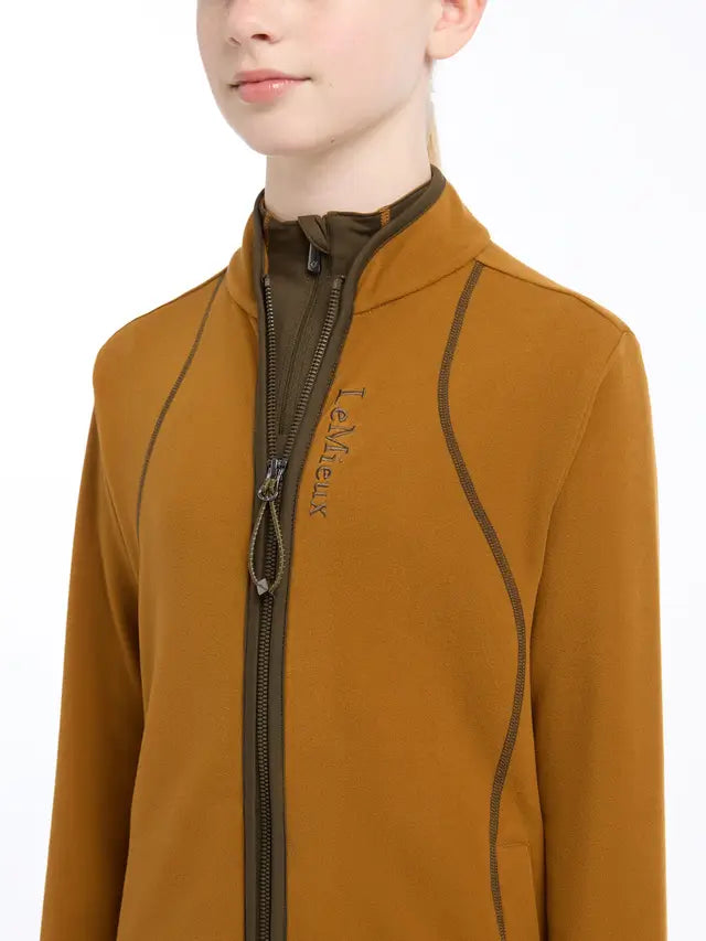 LEMIEUX Young Rider Felicity Fleece Zip Through Jacket - Ginger. Equestrian Apparel for Kids