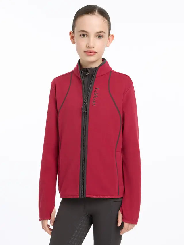Lemieux Young Rider Felicity Fleece Zip Through Ember Jacket.  Equestrian Clothing for Kids. Girls Riding Apparel