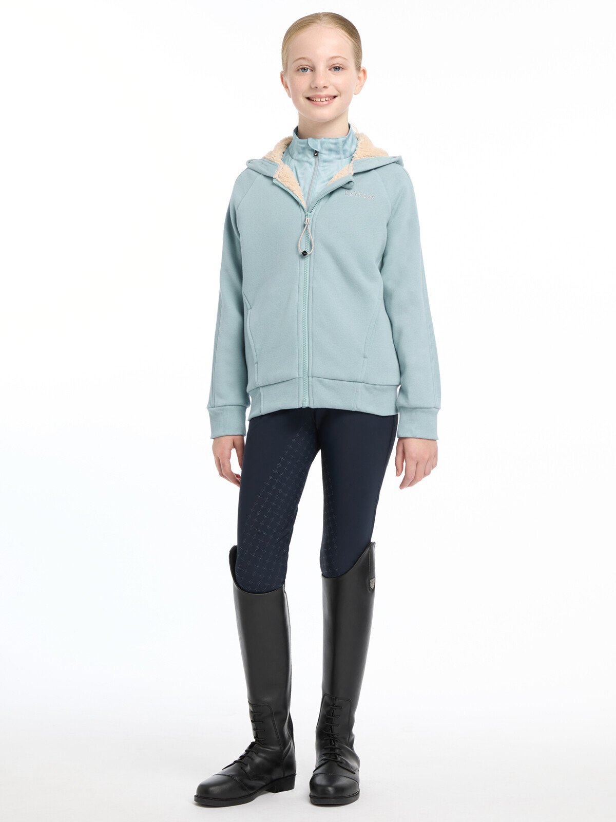 LeMieux Young Rider Hollie Lined Hoodie Glacier - Equestrian Riding Apparel by Equiflair