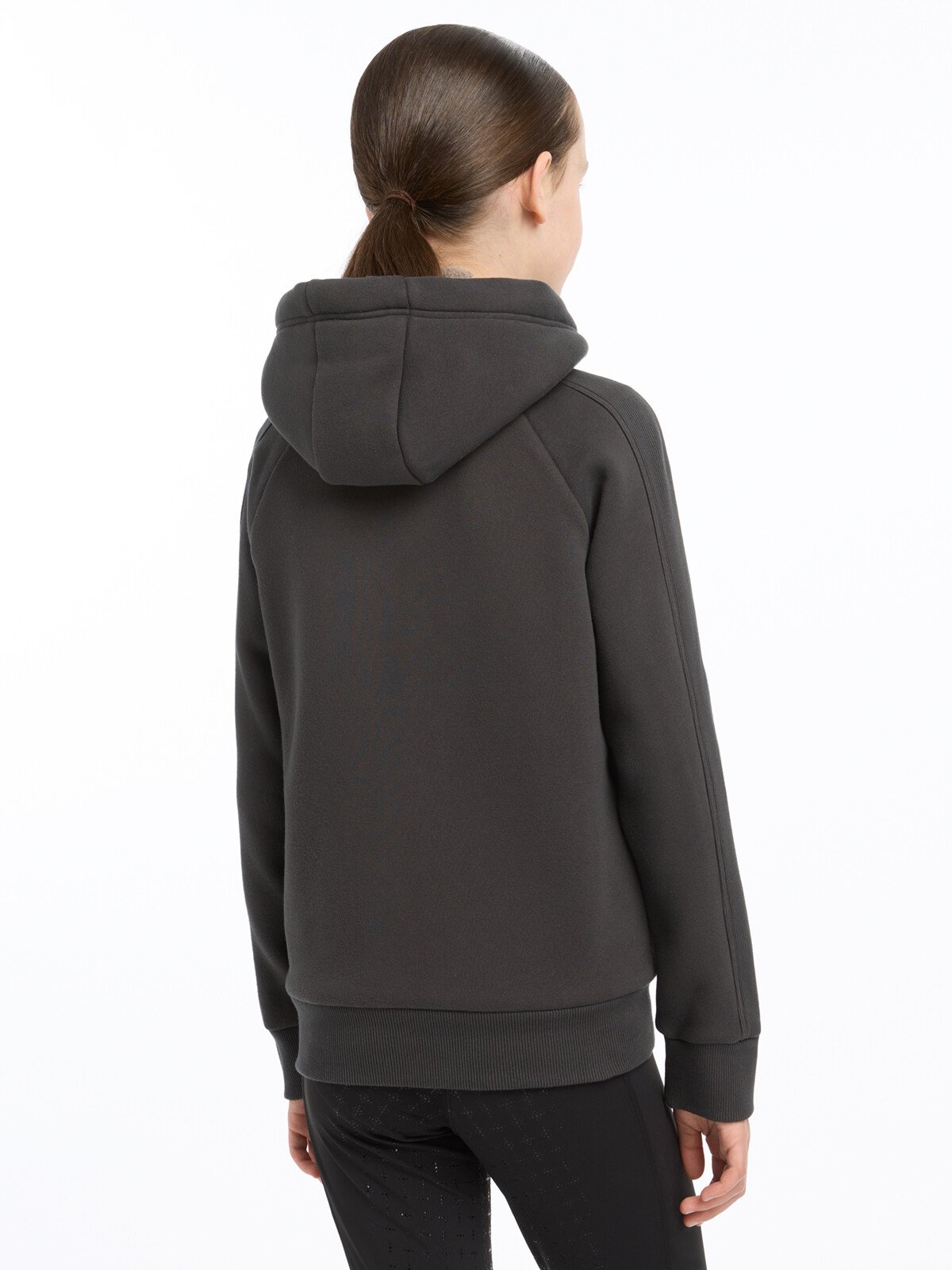 LEMIEUX Young Rider Hollie Cinder Hoodie - Girl's Fleece Lined Sweatshirt