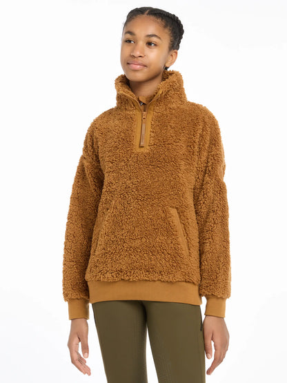 LEMIEUX Young Rider Tia Teddy Fleece Ginger: Warm & Stylish Riding Apparel for Girls